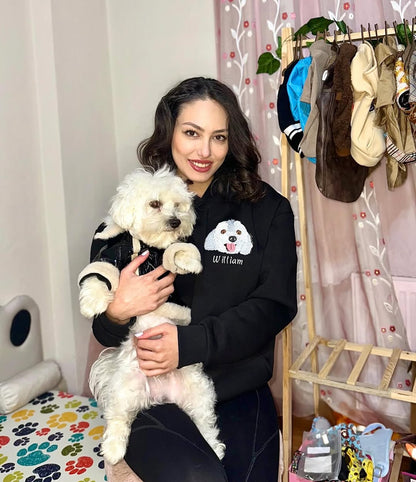 HOODIE (Kapşonlu) 🐾 Onu Her Zaman Yanında Taşı — Kişiye Özel Evcil Hayvan Nakış