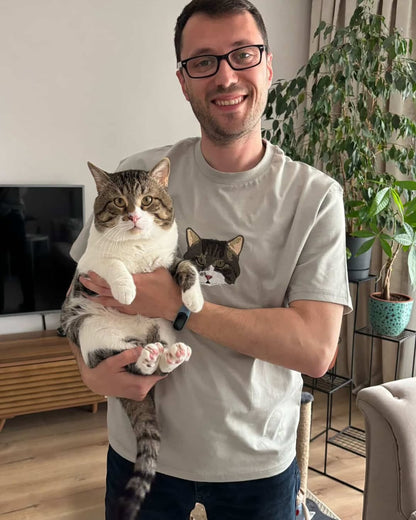 T-SHIRT 🐾 Onu Her Zaman Yanında Taşı — Kişiye Özel Evcil Hayvan Nakış