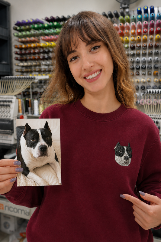 SWEATSHIRT (Kapşonsuz) 🐾 Onu Her Zaman Yanında Taşı — Kişiye Özel Evcil Hayvan Nakış