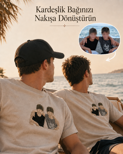 Aile Portresi Fotoğraftan Nakış
