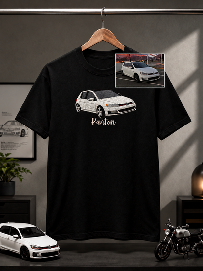Araba Nakışlı Kişiye Özel Hoodie Sweatshirt Hoodie Tişört Çocuk Tişörtü