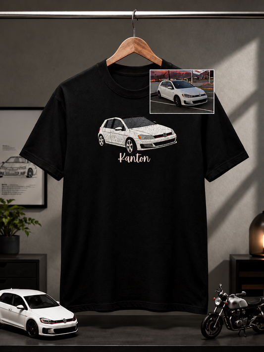 Araba Nakışlı Kişiye Özel Hoodie Sweatshirt Hoodie Tişört Çocuk Tişörtü