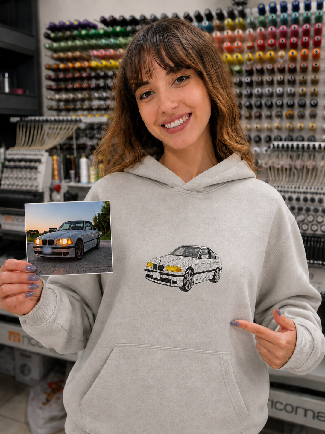Araba Nakışlı Kişiye Özel Hoodie Sweatshirt Hoodie Tişört Çocuk Tişörtü
