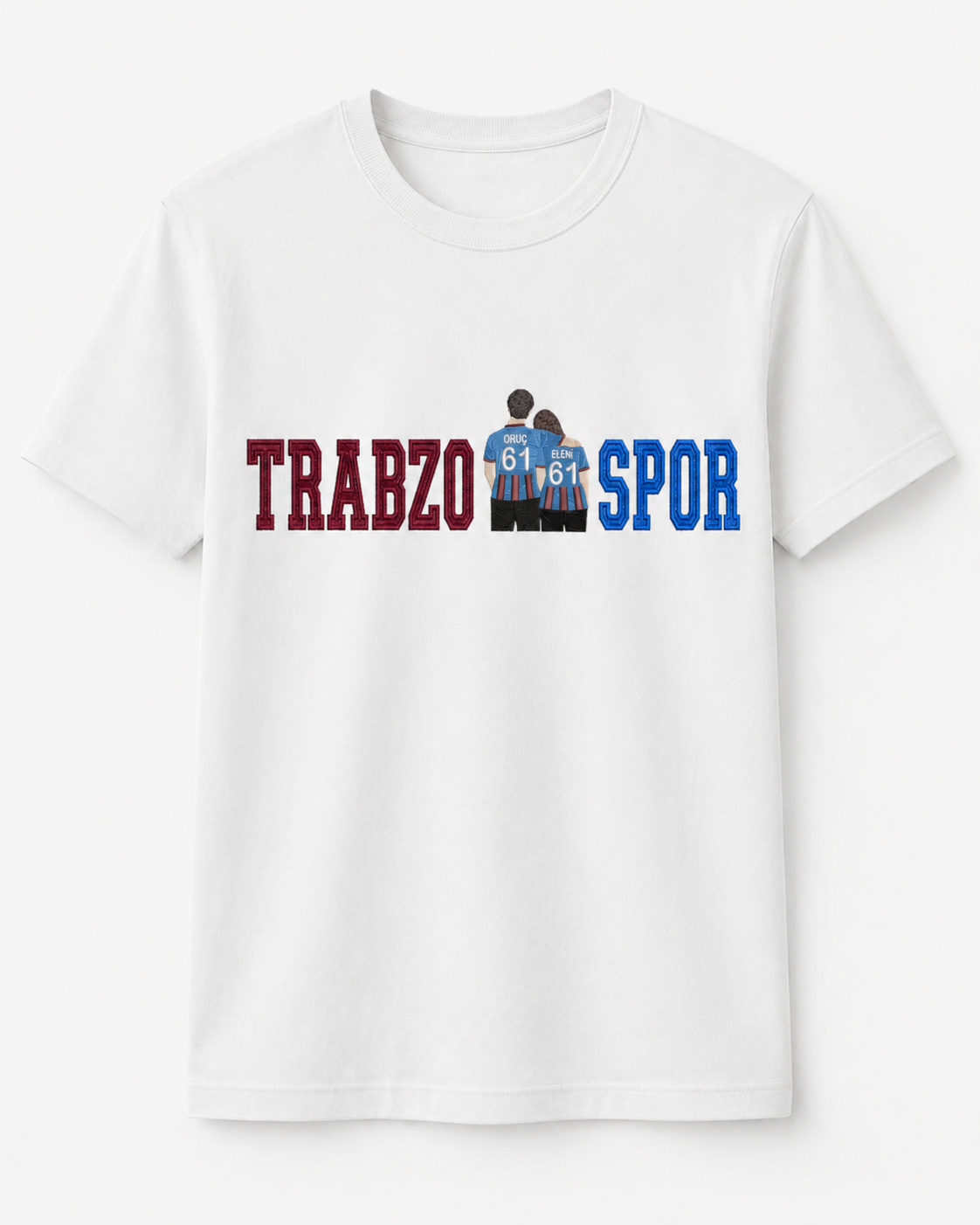 [TAKIM ADI] Taraftar Çift Nakışlı Tişört, Sweatshirt & Hoodie | İsim ve Numara Yazılı | Kişiye Özel