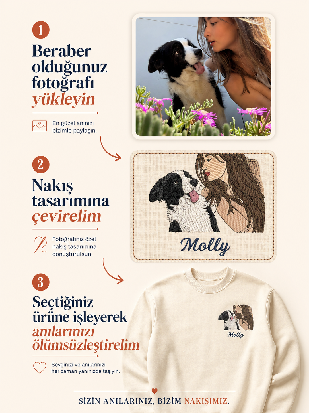 Sevimli Dostunla Olan Fotoğrafın -- Seçtiğin Ürüne Nakışlıyoruz