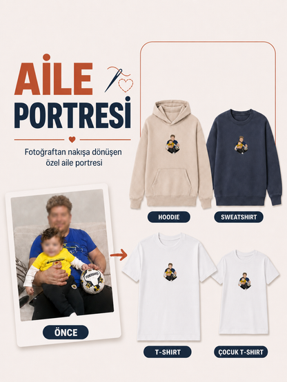Aile Portresi Fotoğraftan Nakış