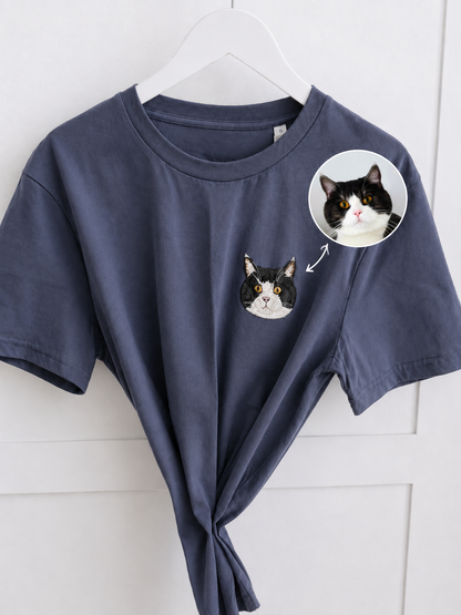 T-SHIRT 🐾 Onu Her Zaman Yanında Taşı — Kişiye Özel Evcil Hayvan Nakış