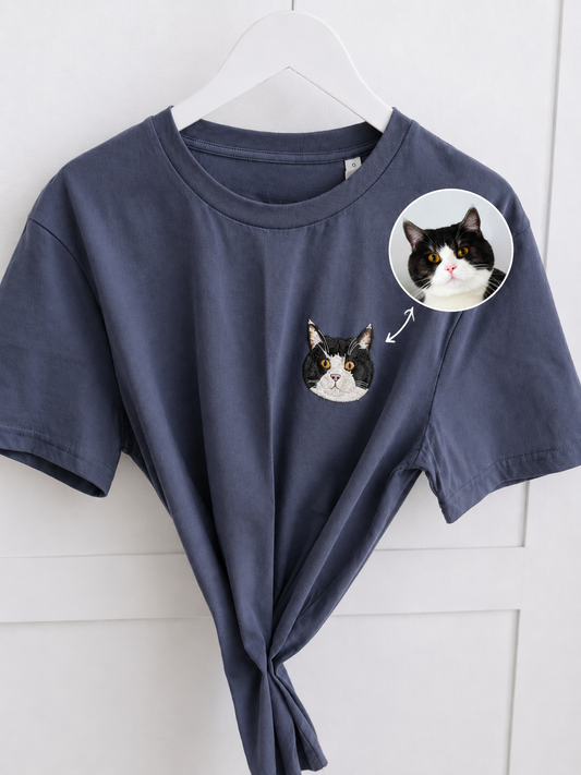 T-SHIRT 🐾 Onu Her Zaman Yanında Taşı — Kişiye Özel Evcil Hayvan Nakış