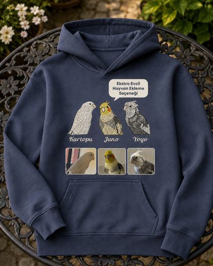 HOODIE (Kapşonlu) 🐾 Onu Her Zaman Yanında Taşı — Kişiye Özel Evcil Hayvan Nakış