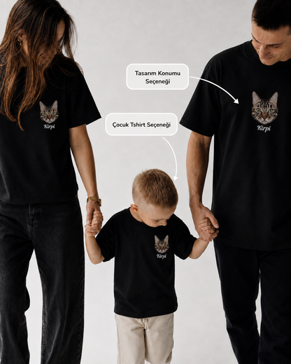 T-SHIRT 🐾 Onu Her Zaman Yanında Taşı — Kişiye Özel Evcil Hayvan Nakış