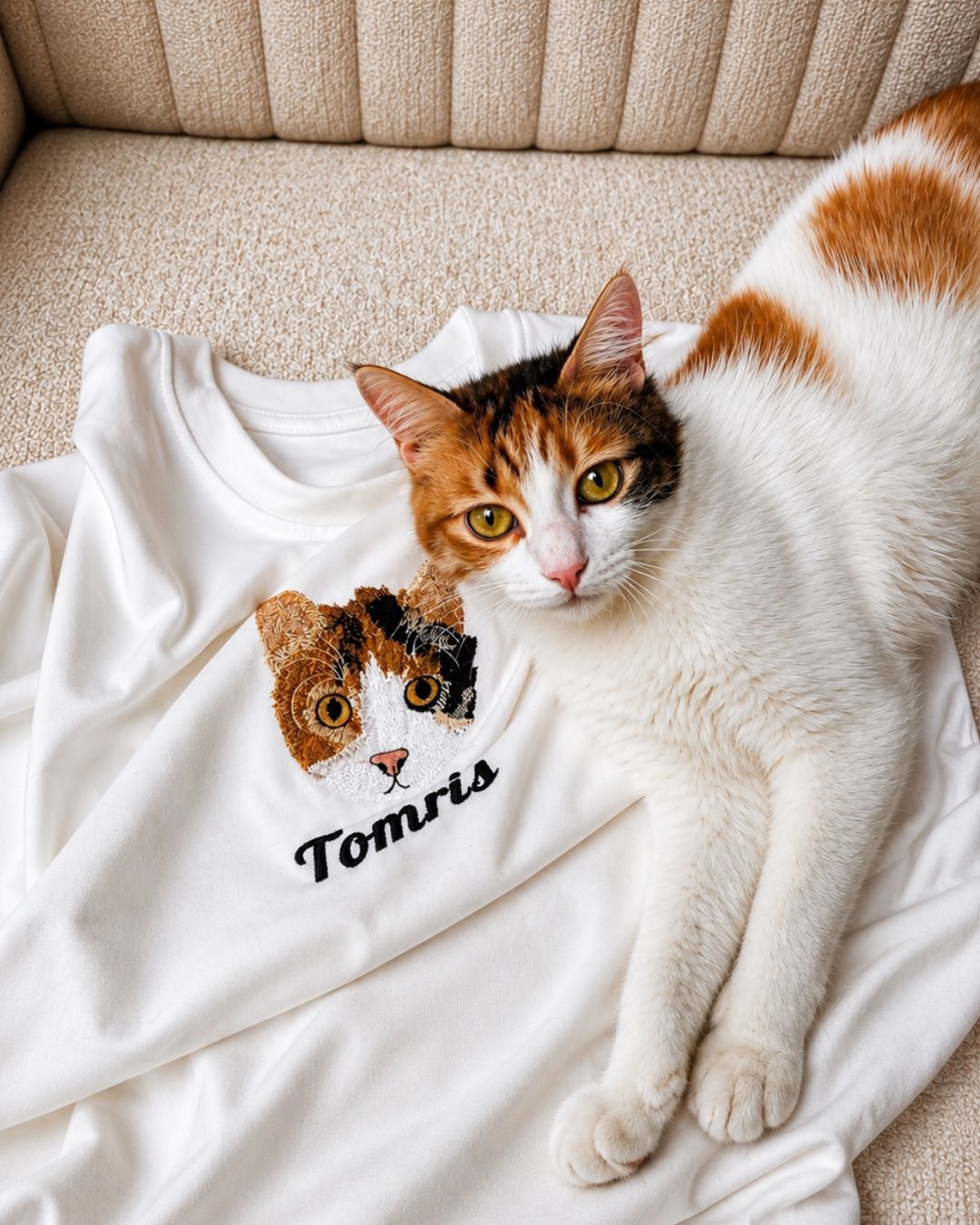 T-SHIRT 🐾 Onu Her Zaman Yanında Taşı — Kişiye Özel Evcil Hayvan Nakış