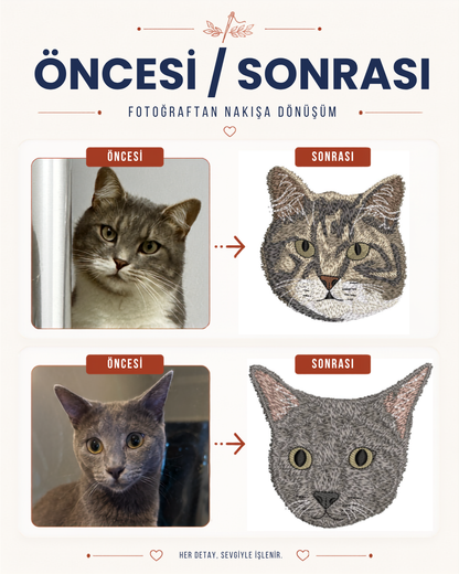 SWEATSHIRT (Kapşonsuz) 🐾 Onu Her Zaman Yanında Taşı — Kişiye Özel Evcil Hayvan Nakış
